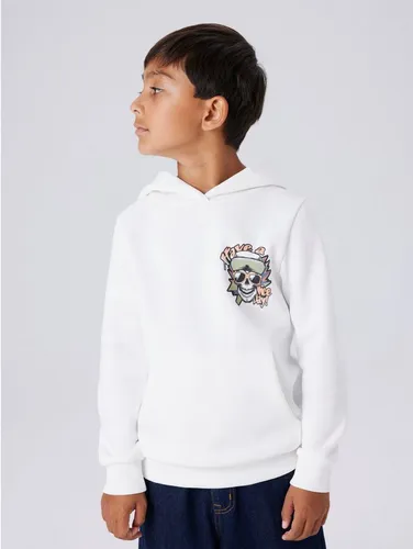 Name It Kapuzensweatshirt NKMBASTIAN LS SWE WH BRU BOX PS NOOS