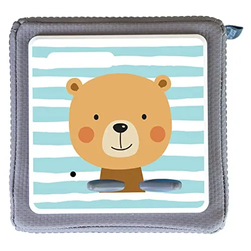 MeinBaby123 Schutzfolie kompatibel mit Toniebox | Schutzcover selbstklebend | Aufkleber passgenau I Folie Sticker | Personalisierbar mit Name I Toniebox Zubehör | Bär