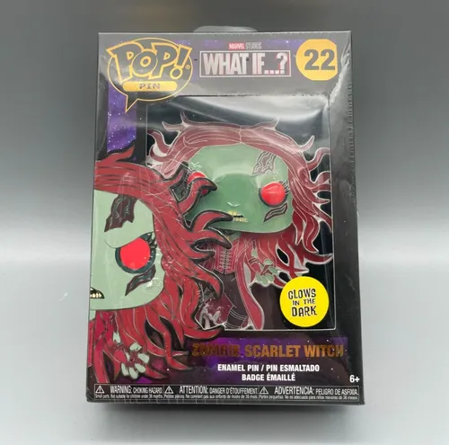 Loungefly POP! Large Enamel Pin MARVEL - Scarlet Witch Zombie Wanda Maximoff, exklusive Brosche mit Premium-Finish und Funko-Kronenständer
