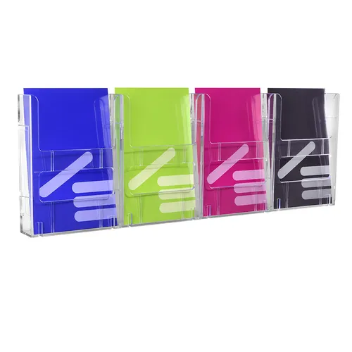 4-Fach DIN A5 Wandprospekthalter / Wanddisplay / Flyerhalter / Display