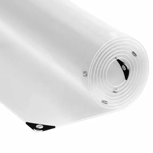 vidaXL Transparente Plane mit Ösen 5x10 m PVC - Planen & Abdeckfolien - Strapazierfähige, wasserfeste PVC-Plane mit 100% Transparenz, ideal zum Schutz von Gartenmöbeln und vielseitig einsetzbar.