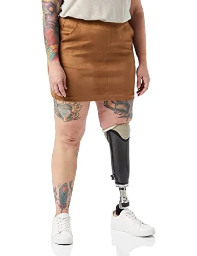 VMDONNADINA FAUXSUEDE SHORT SKIRT GANOOS - Röcke für Damen, nachhaltiger Kunstlederrock mit edler Beschichtung und knielanger Passform für einen modernen Look.