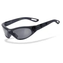 Helly Bikereyes Black Angel Sonnenbrille - Sportbrille mit mattierter und gummierter Oberfläche, Flex-Scharniere und steinschlagbeständig – ideal für aktive Männer.