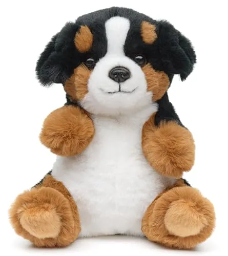 Uni-Toys - Berner Sennenhund, sitzend - 17 cm (Höhe) - Plüsch-Hund - Plüschtier, Kuscheltier