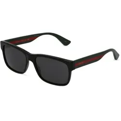 Gucci GG0340S Herren-Sonnenbrille - Sportbrille mit schwarzem Acetat-Gestell und grauen Kunststoffgläsern, bietet stilvollen UV-Schutz und einen eleganten Look für jede Gelegenheit.