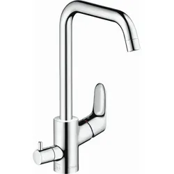 hansgrohe Küchen Armatur Focus M41 260 1jet 31823000 - Armaturen mit schwenkbarem Auslauf und Geräteabsperrventil, bietet Quick Clean Reinigungsfunktion für müheloses Saubermachen und Keramikkartusche für lange Lebensdauer.