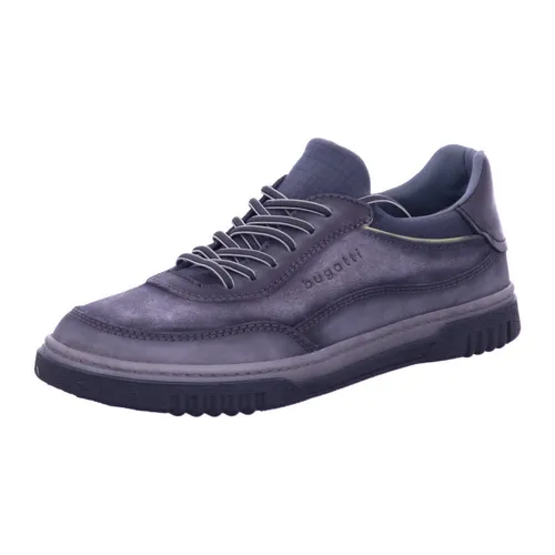 Bugatti Freizeit Schnürer für Herren - Sportliche Halbschuhe aus Grau Rauleder-Textil-Mix mit elastischer Schnürung und gepolstertem Einstieg. Ideal für vielseitige Freizeitaktivitäten und optimalen Tragekomfort.