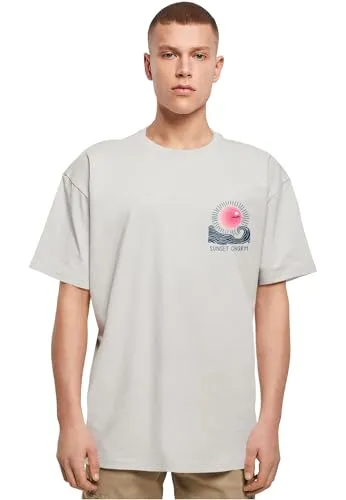 Merchcode Men's MP0008528-Sunset Charm Oversized T-Shirt, lightasphalt, M