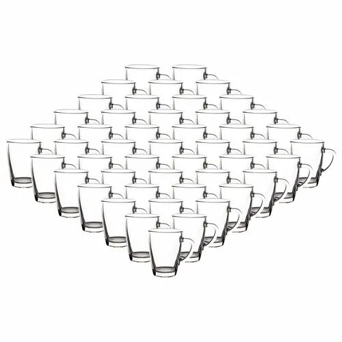 van Well Nordic Kaffeebecher Teebecher 300 ml - 48er Set - Hochwertige 300 ml Glasbecher, hitzebeständig und spülmaschinengeeignet - ideal für Kaffee, Tee und mehr. Perfekt für große Familien oder Veranstaltungen.