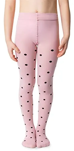 NOQ Mädchen ausgefallene bedruckte Strumpfhose gemusterte Feinstrumpfhose 40 den Tanzschule Tierdruck, Gosia Cotton Candy 4-5 Jahre (104-110)