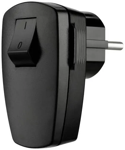 REV 0512102555 Winkelstecker, Stecker mit Schalter o. Kabel, max. 3680W, schwarz