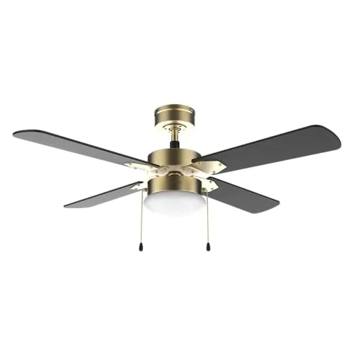 Cecotec Deckenventilator mit Licht EnergySilence Aero 450 Gold-Schwarz