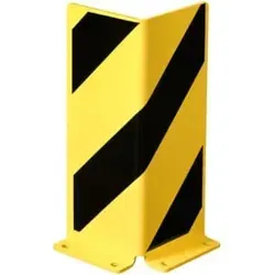Moravia Anfahrschutz Winkel schwarz/gelb 400 x 160 x 6 mm - Rammschutz & Anfahrschutz, schützt zuverlässig Regale und Maschinen vor Beschädigungen durch Flurförderfahrzeuge, erfüllt Sicherheitsrichtlinien DGUV.