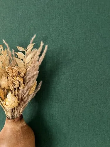 Newroom Tapete Grün Vliestapete Unifarbe - Universal Modern Dunkelgrün Waldgrün Struktur Leinen-Optik Einfarbig Uni Stoffoptik inkl. Tapezier-Ratgeber