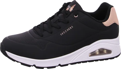 Skechers Damen Sneakers - Black, 36 EU - Damen-Sneaker aus hochwertigem Kunstleder, perfekt für Alltag und Freizeit mit optimalem Tragekomfort.