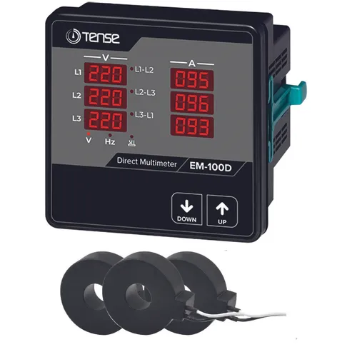 EM-100D Einbaumessgerät Fronteinbau Schalttafel Strom Spannung Frequenz