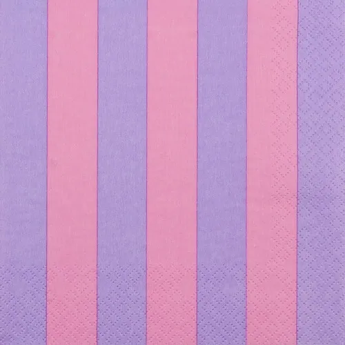 Servietten Just Stripes lilac Gerade Streifen Muster rosa-flieder 33x33cm 20