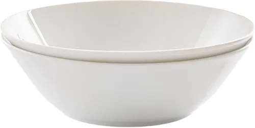 Retsch Arzberg Servierschale HEIKE WEISS 23 cm, Set 2-teilig - Schalen & Schüsseln – edle und zeitlose Porzellanschalen, mikrowellengeeignet und spülmaschinenfest, ideal für Haushalt und Camping.