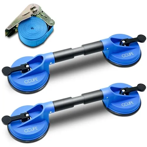 CCLIFE Gummisauger Saugheber - 2er Set für Windschutzscheiben - Sonstige Handwerkzeuge, ideal für den Transport und die Montage von PKW-Windschutzscheiben mit ergonomischen Hebelflächen für einfachen Einsatz.
