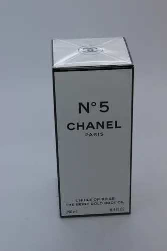 Chanel No 5 The Beige Gold Body Oil 250 ml - Damen Körperöl mit luxuriösem Duft, spendet Feuchtigkeit und hinterlässt eine zarte Haut, ideal für tägliche Pflege.