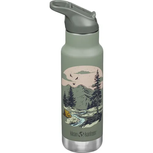 Klean Kanteen Edelstahl Isolierflasche Kid Classic 355ml Flip Sport Cap - Trinkflasche für Kinder mit Climate Lock Vakuumisolierung, hält Getränke stundenlang heiß oder kalt, auslaufsicheres Flip Sport Cap und leichtes Design für kleine Hände.