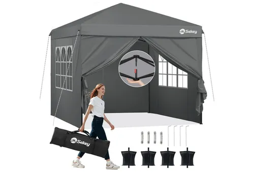 Sekey Faltpavillon 3x3 mit 4 Seitenwänden von Sekey