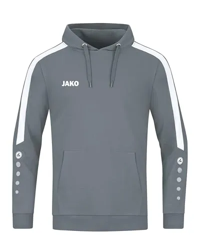 JAKO Power Hoody Kids grauweiss, 152 - Bequemer Sweatshirt für Kinder - Funktionsjacken mit Kapuze, ideal für aktive Kinder und perfekt für Sport und Freizeit.