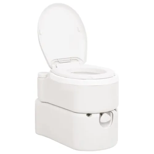 vidaXL Camping-Einbautoilette Weiß 24+17 L - Campingtoilette mit robustem HDPE, leicht und kompakt für Unterwegs. Die effektive Kolbenpumpe sorgt für saubere Spülung, ideal für Camping und Wohnmobile.