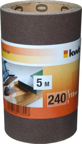 KWB Schleifmittel-Rolle Holz & Metall Korund 5,0 m x 115,0 mm K 240