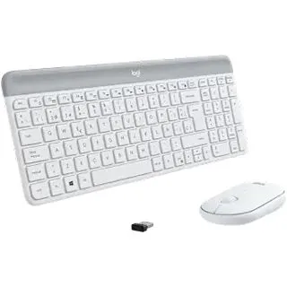Logitech MK470 Slim Combo - Kabelloses Tastatur-Maus-Set mit 2.4 GHz Verbindung, flaches Design und ultra-lange Batterielaufzeit bis zu 36 Monate