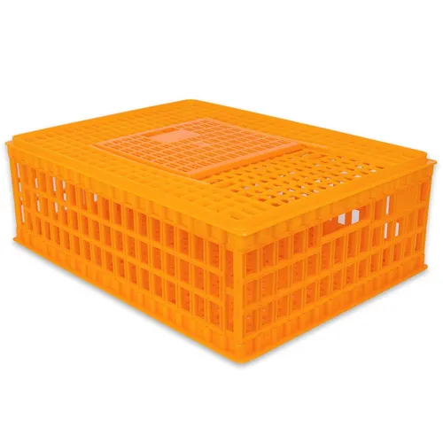 Geflügel Transportbox mit Schiebetür für Huhn Ente Wachtel Zwerghuhn 74x55x30cm