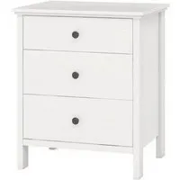 Costway Nachttisch mit 3 Schubladen – Weiß - Praktischer Nachttisch mit 3 geräumigen Schubladen, ideal für die stilvolle Organisation Ihres Schlafzimmers. Hergestellt aus hochwertigem MDF, bietet er Langlebigkeit und elegantes Design.