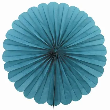 Creativery 1 Papierfächer 35cm (türkis 340) / Deko Papier Fächer Rosetten Blumen Raumdeko Papierrosetten Hängedeko