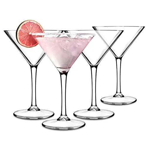 alpina Martini Gläser Set aus 4 Martinigläser - Ideal für Cocktails - Set aus 4 eleganten Martini Gläsern mit 22 cl Fassungsvermögen. Perfekt für verschiedene Cocktails wie Martini und Margarita. Ideal für Partys oder entspannte Abende – für eine stilvolle Präsentation Ihrer Getränke.