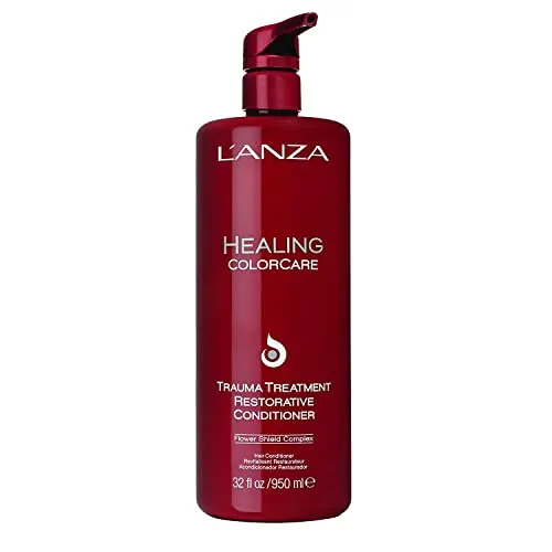 L’ANZA Healing Trauma Treatment Restorative Conditioner 900ml - Shampoos & Spülungen, intensiv feuchtigkeitsspendende Spülung mit Flower Shield Complex für strapaziertes und coloriertes Haar, schützt die Haarfarbe und repariert Schäden.