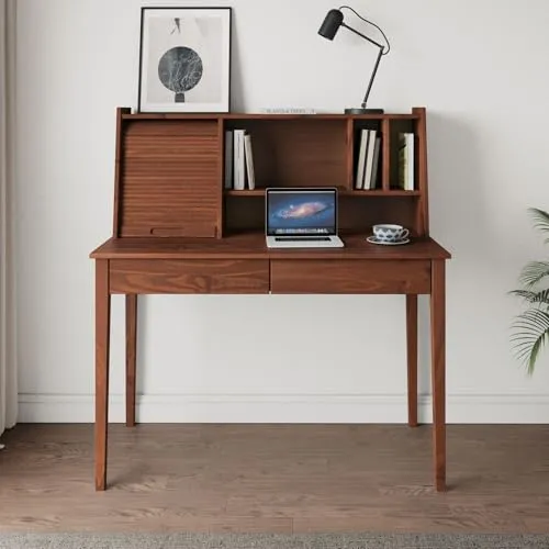 IDIMEX Schreibtisch Alisa mit 2 Schubladen aus Massivholz - Kompakter Schreibtisch (114 x 122 x 54 cm) aus Kiefernholz, ideal für Homeoffice. Mit praktischen Schubladen und strukturierter Ablage für optimale Organisation und vielseitige Einsatzmöglichkeiten.
