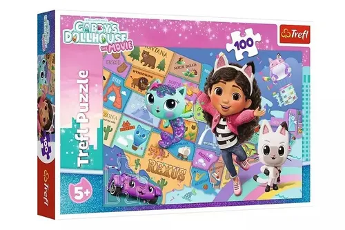 Puzzle 100 Przyjaźń w kocim domku TREFL Trefl 5900511165159