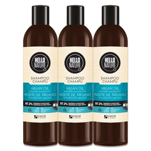 P-Beauty Naturkosmetik Arganöl Shampoo - Vegane Pflege für trockenes Haar (3x300ml) - Dieses sanfte Shampoo mit hochwertigem Arganöl reinigt mild, bewahrt die Feuchtigkeit und sorgt für geschmeidiges, glänzendes Haar. Ideal für die tägliche Anwendung und geeignet für alle Haartypen, die besondere Pflege benötigen.
