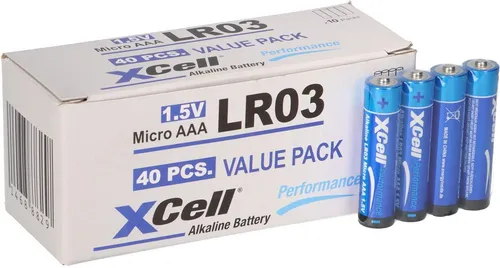 XCell 40x XCell LR03 Micro Super Alkaline Batterie AAA 10x 4er Folie Batterie