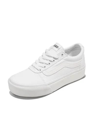 Vans Damen Ward Platform Sneaker, (Canvas) White, 39 EU in weiß von Vans