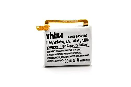 vhbw Akku kompatibel mit Samsung Gear 2 Neo SM-R381, 2 SM-R380 Smartwatch Uhr Fitnessarmband (300mAh, 3,7V, Li-Polymer)