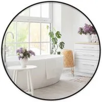 Floordirekt Bella Wandspiegel Ø 50 cm – Eleganter runder Spiegel in Schwarz