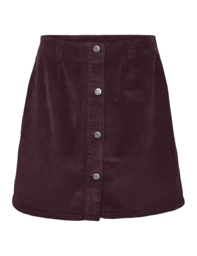 Vero Moda Cordrock VMETTA HR SHORT CORD SKATER SKIRT NOOS - Stylischer Cordrock für Damen, hohe Leibhöhe betont die Taille, bequemer Stretchstoff für perfekten Sitz, vielseitig kombinierbar für Casual- und Freizeit-Looks.
