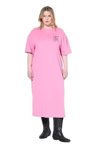 Studio Untold Damen große Größen Übergrößen Plus Size Jerseykleid, Oversized, Bigshirt, Rückenprint pink 50+ 841486806-50+