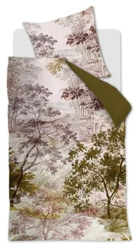 Beddinghouse Mako-Satin-Bettwäsche-Garnitur Odile Farbe Green Größe 155x220