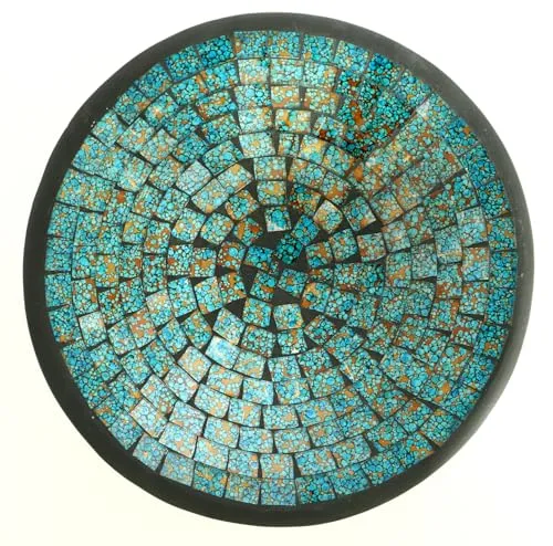 Guru-Shop Runde Mosaikschale in blau von Guru-Shop