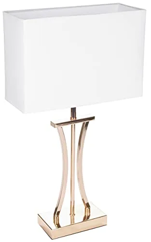 BRUBAKER Tisch- oder Nachttischlampe Goldene Säule in gold von BRUBAKER