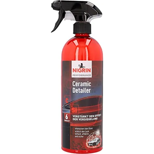 NIGRIN Performance Ceramic Detailer 750 ml - Autopflege & Motorradpflege: Verstärkt die Wirkung der NIGRIN CERAMIC Versiegelung und bringt folierte sowie unbehandelte Lacke zum Strahlen.