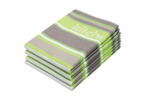ZOLLNER Geschirrtuch 4-tlg, 50 x 70 cm in grün von Zollner
