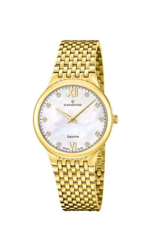Candino Swiss Damen Uhr Analog Edelstahl 316L Gold